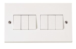 Click Polar 6 Gang 10Ax 2 Way Switch