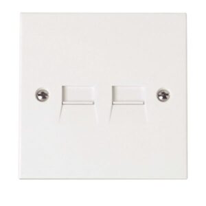 Click Polar Twin Telephone Secondary Socket Outlet