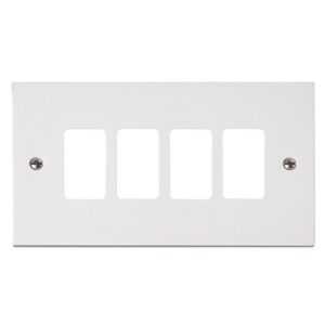 Click Polar 4 Gang GridPro Frontplate