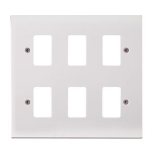 Click Polar 6 Gang GridPro Frontplate