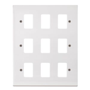 Click Polar 9 Gang GridPro Frontplate Polar