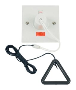 Click Scolmore - Click Polar 50A Dp Pull-Cord Switch With Grey Bangle (PRW211AG)