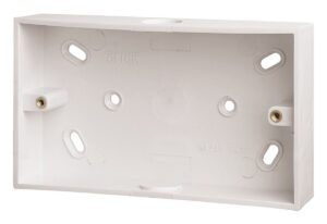 Click Polar 2 Gang 29Mm Deep Pattress Box Conduit