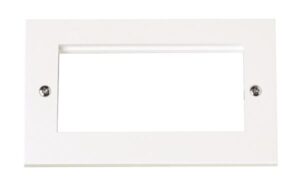 Click Scolmore - Click Polar Double Plate (Quad Media Module Aperture) (PRW312)