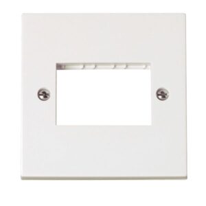 Click Scolmore - Click Polar 1 Gang Switch Plate With 3 Module Aperture (PRW403)
