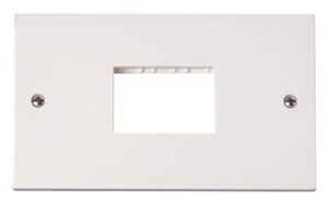Click Scolmore - Click Polar 2 Gangd Plate Triple Aperture (PRW432)