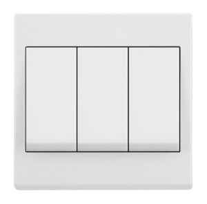 Click Polar 10Ax 3 Gang 2 Way Wide Rocker Switch