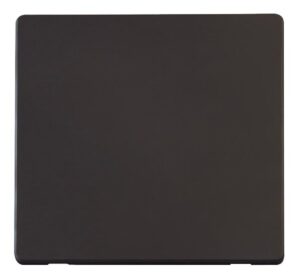 Click Scolmore - Click Definity 1 Gang Blank Plate Cover Plate Black (SCP060BK)