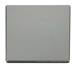 Click Scolmore - Click Definity 1 Gang Blank Plate Cover Plate Chrome (SCP060CH)