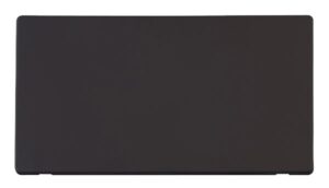 Click Scolmore - Click Definity 2 Gang Blank Plate Cover Plate Black (SCP061BK)