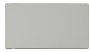 Click Scolmore - Click Definity 2 Gang Blank Plate Cover Plate White (SCP061PW)