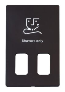 Click Scolmore - Click Definity Dual Voltage Shaver Socket Outlet Cover Plate Black (SCP100BK)