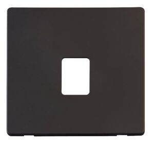Click Scolmore - Click Definity Single Rj11/Rj45 Socket Outlet Cover Plate Black (SCP115BK)