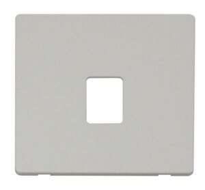 Click Scolmore - Click Definity Single Rj11/Rj45 Socket Outlet Cover Plate White (SCP115PW)
