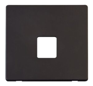 Click Scolmore - Click Definity Single Telephone Socket Cover Plate Black (SCP120BK)