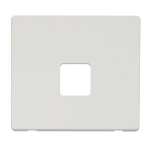 Click Scolmore - Click Definity Single Telephone Skt Plate Mw (SCP120MW)