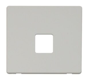 Click Scolmore - Click Definity Single Telephone Socket Cover Plate White (SCP120PW)