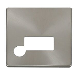 Click Scolmore - Click Definity Connection Unit With Flex Outlet Cover Plate Brushed Stainless (SCP150BS)