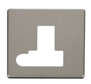 Click Scolmore - Click Definity Switched Connection Unit With Flex Outlet Cover Plate Stainless Steel (SCP151SS)