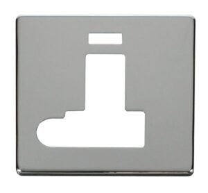 Click Scolmore - Click Definity Switched Connection Unit With Flex Outlet & Neon Cover Plate Chrome (SCP152CH)