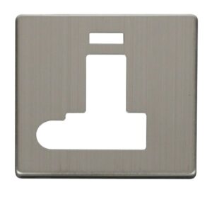Click Scolmore - Click Definity Switched Connection Unit With Flex Outlet & Neon Cover Plate St. Steel (SCP152SS)