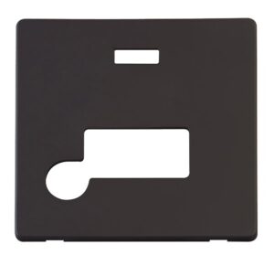 Click Scolmore - Click Definity Connection Unit With Flex Outlet & Neon Cover Plate Black (SCP153BK)