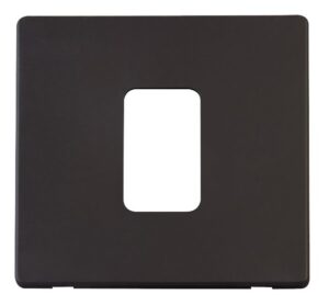 Click Scolmore - Click Definity 45A 1 Gang Plate Switch Cover Plate Black (SCP200BK)