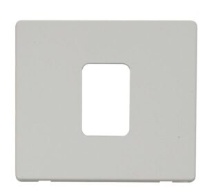 Click Scolmore - Click Definity 45A 1 Gang Plate Switch Cover Plate White (SCP200PW)