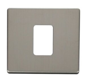 Click Scolmore - Click Definity 45A 1 Gang Plate Switch Cover Plate Stainless Steel (SCP200SS)