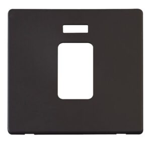 Click Scolmore - Click Definity 45A 1 Gang Plate Switch With Neon Cover Plate Black (SCP201BK)