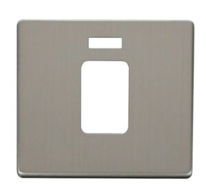 Click Scolmore - Click Definity 45A 1 Gang Plate Switch With Neon Cover Plate Stainless Steel (SCP201SS)