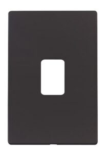 Click Scolmore - Click Definity 45A 2 Gang Plate Switch Cover Plate Black (SCP202BK)