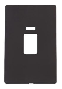 Click Scolmore - Click Definity 45A 2 Gang Plate Switch With Neon Cover Plate Black (SCP203BK)
