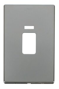 Click Scolmore - Click Definity 45A 2 Gang Plate Switch With Neon Cover Plate Chrome (SCP203CH)