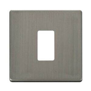 Click Scolmore - Click GridPro 1 Gang GridPro Frontplate Stainless Steel (SCP20401SS)