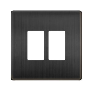 Click Scolmore - Click GridPro 2 Gang GridPro Cover Plate Matt Bronze (SCP20402BZ)