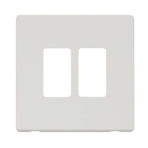 Click Scolmore - Click GridPro 2 Gang Definity Plate Mw (SCP20402MW)