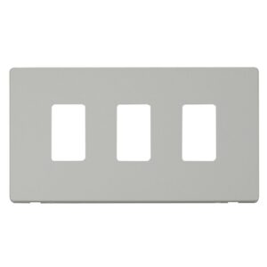 Click Scolmore - Click GridPro 3 Gang GridPro Frontplate White (SCP20403PW)