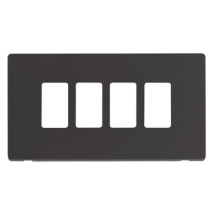 Click Scolmore - Click GridPro 4 Gang Definity Plate Mb (SCP20404MB)