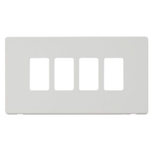 Click Scolmore - Click GridPro 4 Gang Definity Plate Mw (SCP20404MW)
