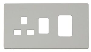 Click Scolmore - Click Definity 45A Switch 13A Switched Socket Cover Plate White (SCP204PW)