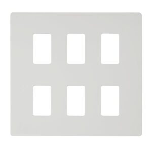 Click Scolmore - Click GridPro 6 Gang Definity Plate Mw (SCP20506MW)