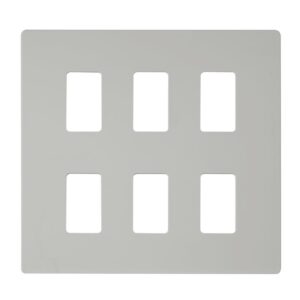 Click Scolmore - Click GridPro 6 Gang GridPro Frontplate White (SCP20506PW)