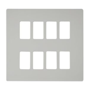 Click Scolmore - Click GridPro 8 Gang GridPro Frontplate White (SCP20508PW)