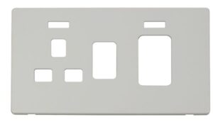 Click Scolmore - Click Definity 45A Switch 13A Switched Socket With Neons Cover Plate White (SCP205PW)