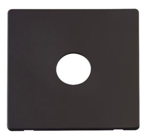 Click Scolmore - Click Definity 1 Gang Toggle Switch Cover Plate Black (SCP221BK)