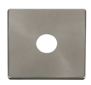 Click Scolmore - Click Definity 1 Gang Toggle Switch Cover Plate Brushed Stainless (SCP221BS)