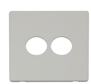 Click Scolmore - Click Definity 2 Gang Toggle Switch Cover Plate White (SCP222PW)