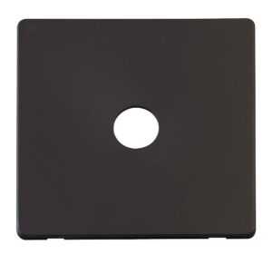 Click Scolmore - Click Definity Single Coaxial Socket Cover Plate Black (SCP231BK)