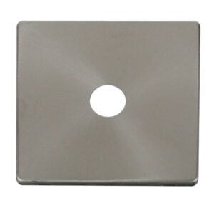 Click Scolmore - Click Definity Single Coaxial Socket Cover Plate Brushed Stainless (SCP231BS)